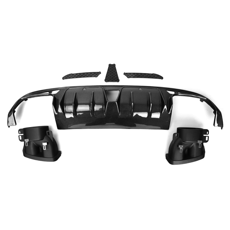 Brabus Style Carbon Fiber Rear Diffuser - Mercedes Benz W205 C-Class