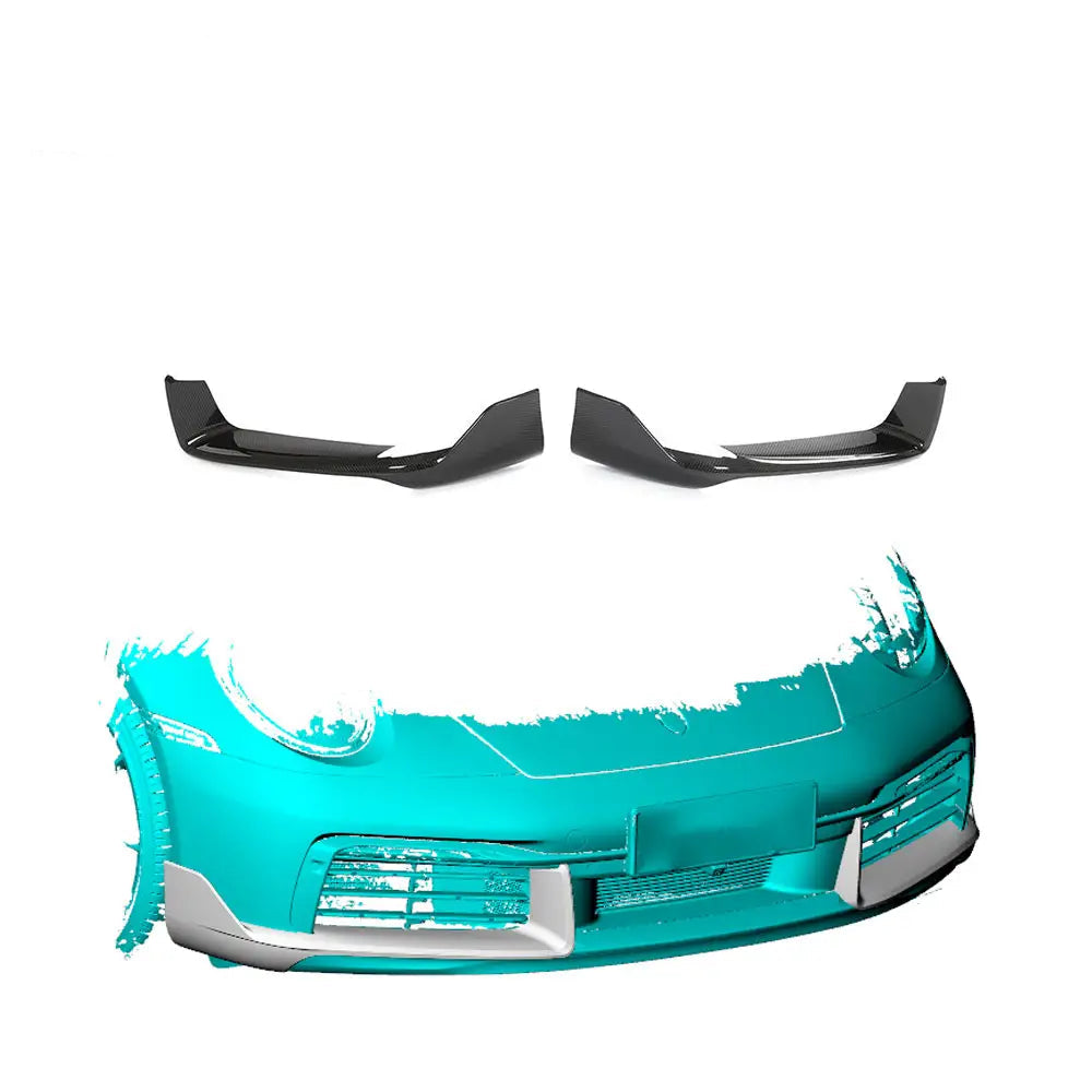 Prepreg Carbon Fiber Pro Front Bumper Splitter Trim - Porsche 911 992 Carrera 2019-2020