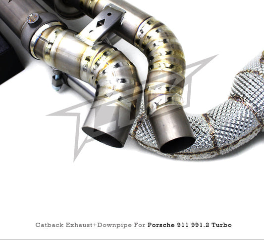Supersport X Pipe Valved Titanium Muffler System - Porsche 911 991.2 Turbo 2017-2019