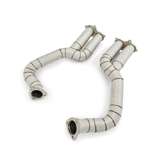 Performance Stainless Steel Catless Over Axle Pipes - Porsche 718 GT4 / Spyder / GTS 4.0L
