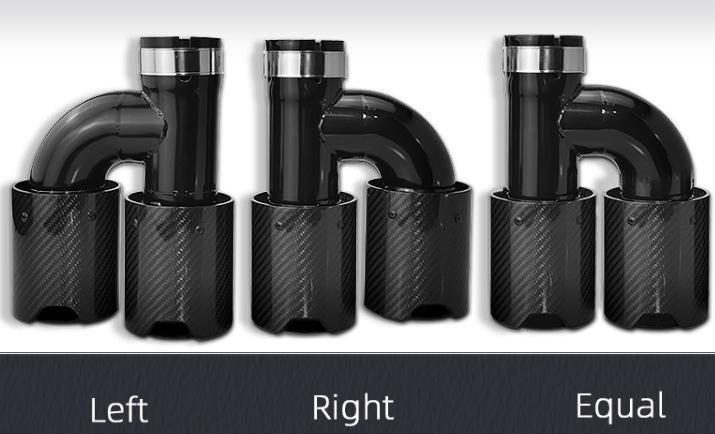 M Performance Style Carbon Fiber 'h" Exhaust Tip