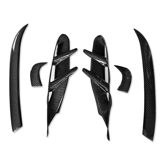 Carbon Fiber Headlight Trim Frame Cover - Porsche Taycan 2020-2022