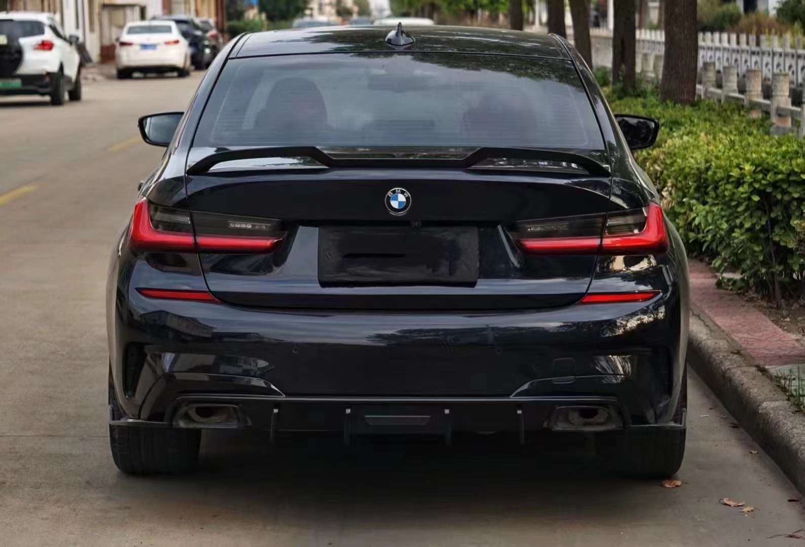 thumbnail image 2 of Hans Tek Real Carbon Fiber Rear Trunk Spoiler For BMW 3 Series G20 & M3 G80 Sedan 2019+ 2 of 4