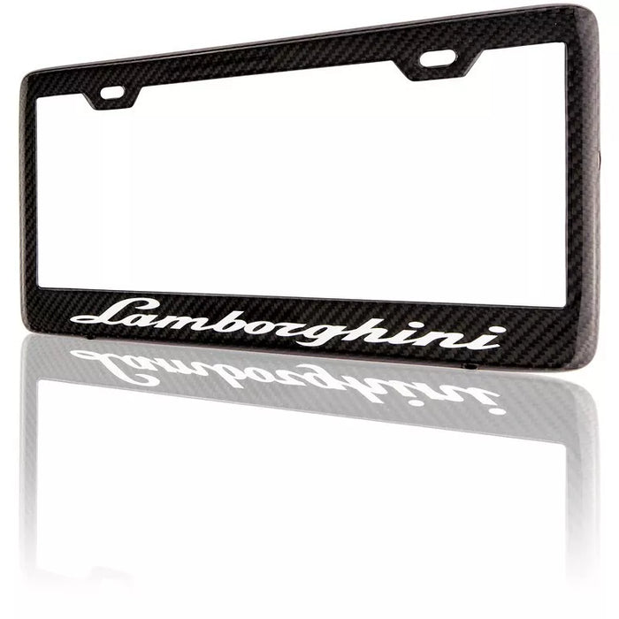 Carbon Fiber License Plate Frame - Lamborghini