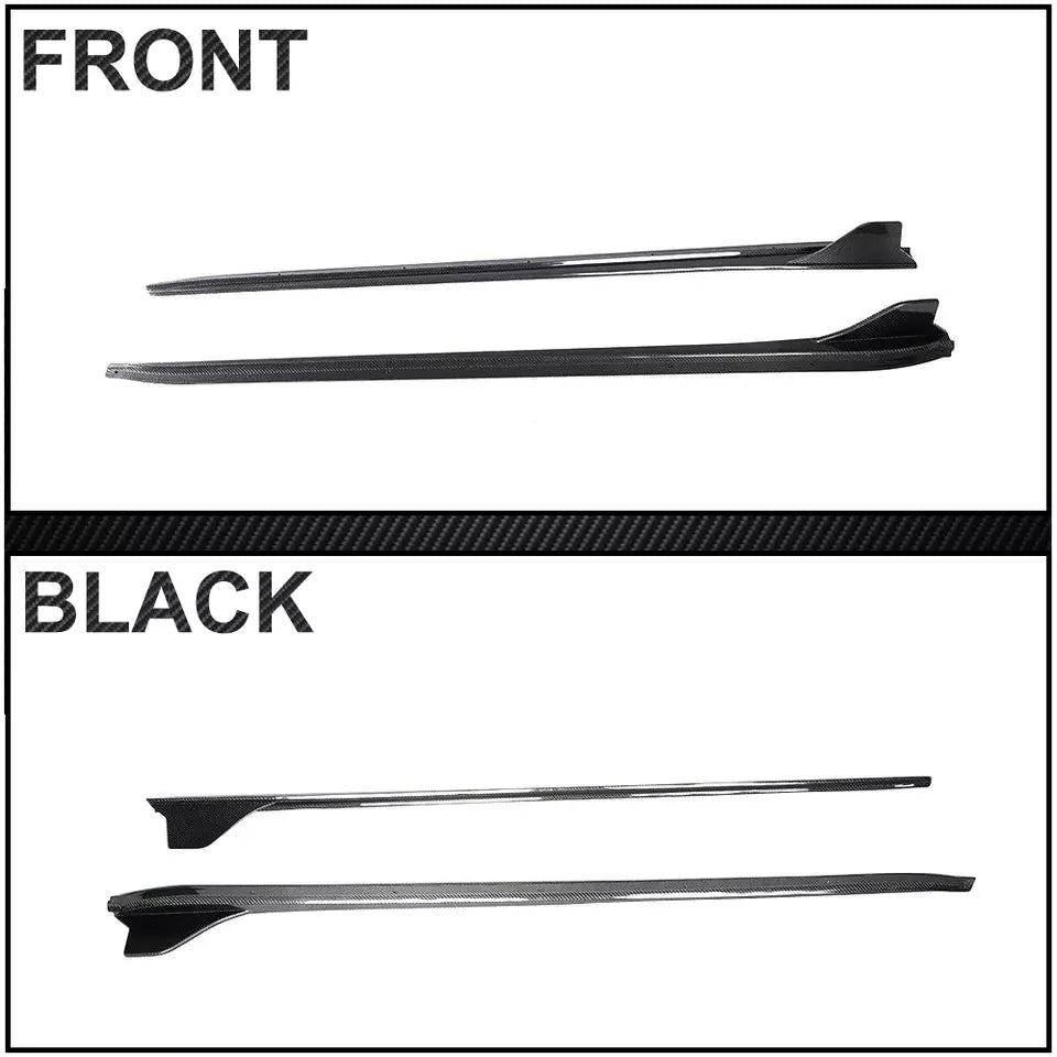 V2 Carbon Fiber Side Skirt Extension Lips - Porsche 718 Boxster Cayman 2016-2019