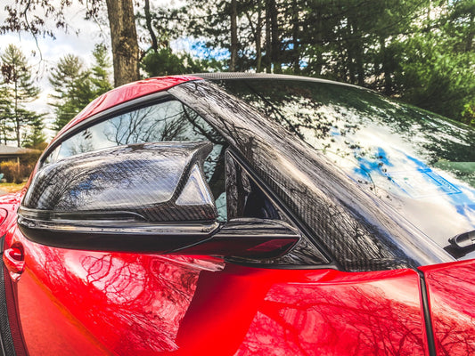 M Style Carbon Fiber Mirror Caps - Toyota A90 Supra