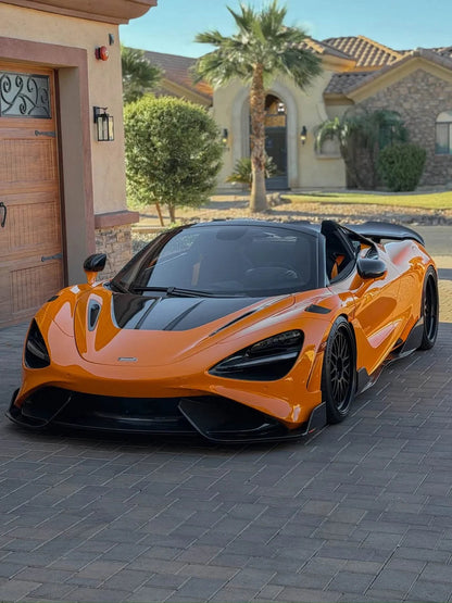 R Style Dry Carbon Fiber Hood Bonnet - McLaren 720S