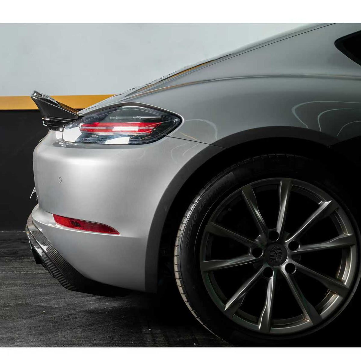 Carbon Fiber RS Style Rear Spoiler with Base - Porsche 718 Cayman S GTS 2017-2023