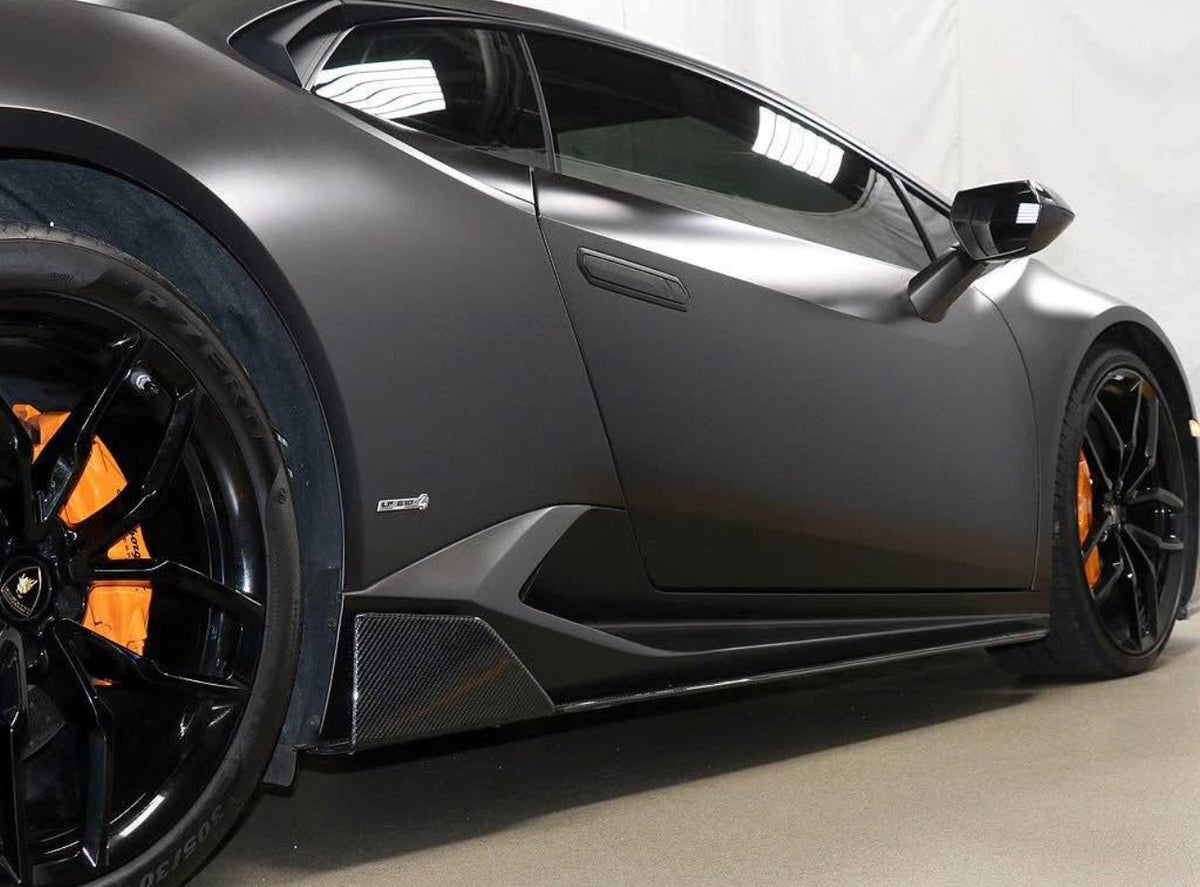 V style Carbon Fiber Side Skirts - Lamborghini Huracan / Tecnica