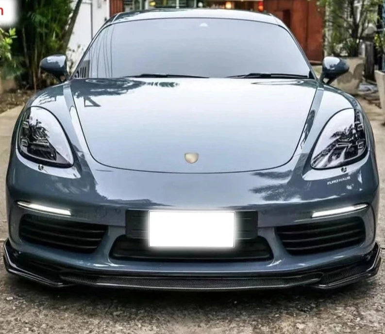 Carbon Fiber Front Lip - Porsche 718 Cayman / Boxster 2016-2023