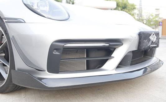 P Style Dry Carbon Fiber Front Lip - Porsche 911 992.1 Carrera / Carrera S / Carrera 4 / Carrera 4S / Targa Sport 2019-2023