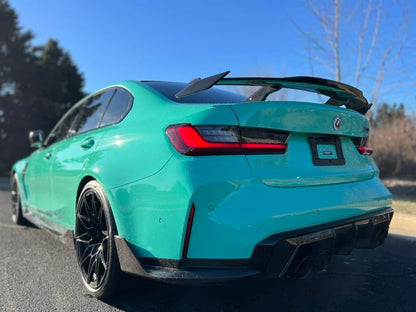 MP Style Carbon Fiber Flow-Through Rear Spoiler Wing – BMW G80 M3 & G82/G83 M4 (2020+)