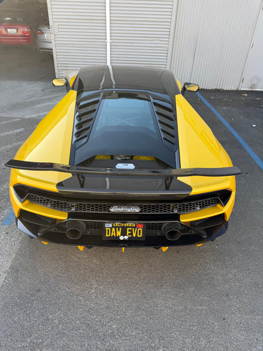 1016 Style Carbon Fiber Rear Spoiler Wing w/ Decklid - Lamborghini Huracan