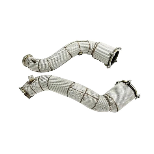 Catted / Catless Performance Downpipes with Heat Shields - McLaren 720S