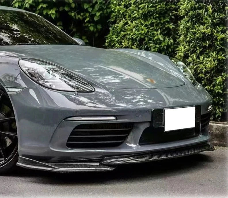 Carbon Fiber Front Lip - Porsche 718 Cayman / Boxster 2016-2023