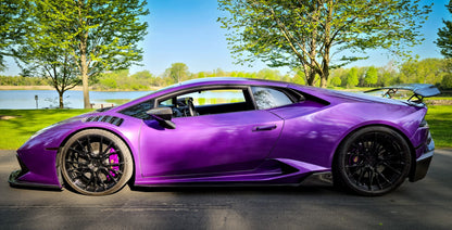 V style Carbon Fiber Side Skirts - Lamborghini Huracan / Tecnica