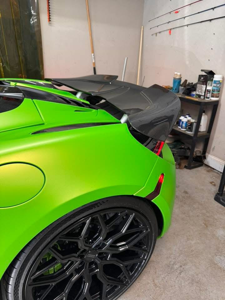 MD Style Dry Carbon Fiber Rear Spoiler Wing - McLaren 720S