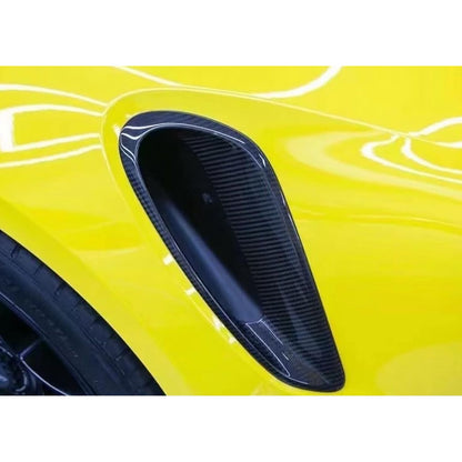 Prepreg Carbon Fiber Side Air Intake Vent Trim Replacements - Porsche 911 992 Turbo / Turbo S 2021-2024