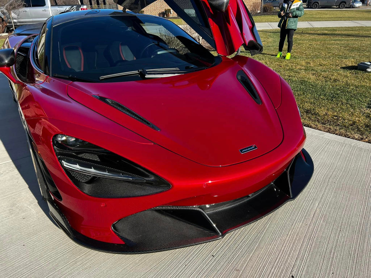 V Style Dry Prepreg Carbon Fiber Front Lip - McLaren 720S