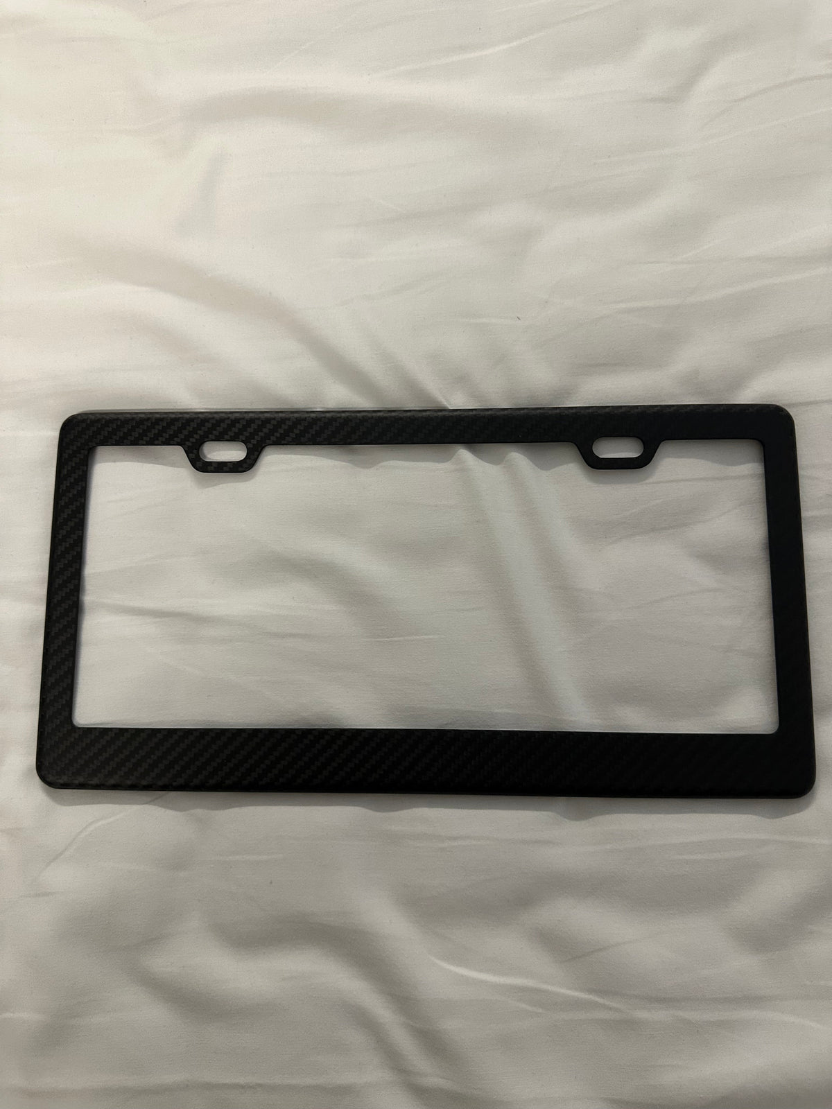 Matte Carbon Fiber Universal License Plate Frame