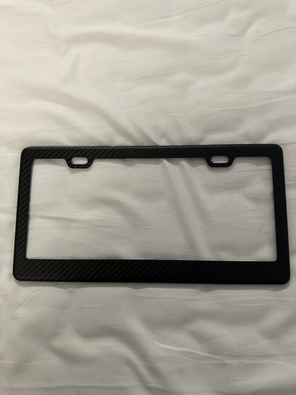 Matte Carbon Fiber Universal License Plate Frame