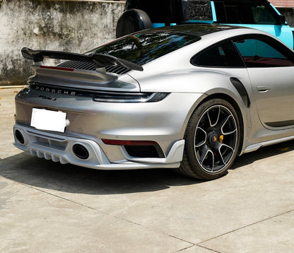 Prepreg Carbon Fiber Ducktail Rear Spoiler & Engine Cover Kit - Porsche 911 992 Turbo S