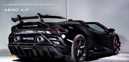 Dry Carbon Fiber Swan Neck Wing - Lamborghini Huracan Evo