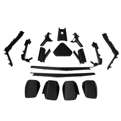 Dry Carbon Fiber Full complete Interior Trim Set V3 (16pc) - Lamborghini Huracan