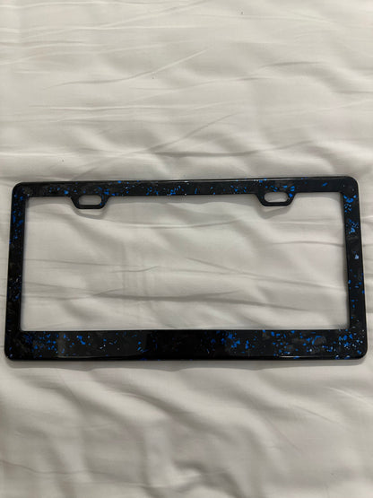Colored Forged Carbon Fiber Universal License Plate Frame