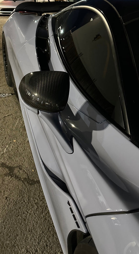 Dry Carbon Fiber Side Mirror Cover Caps - McLaren 540C / 570S / 650S / 675LT / 720S / GT