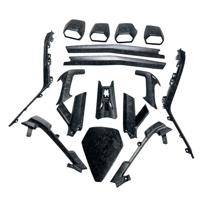 Dry Carbon Fiber Full complete Interior Trim Set V3 (16pc) - Lamborghini Huracan