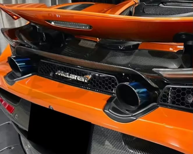 Dry Carbon Fiber Exhaust Insulation Heat Shield Cover - McLaren 720S