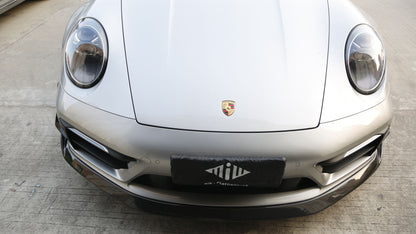 P Style Dry Carbon Fiber Front Lip - Porsche 911 992.1 Carrera / Carrera S / Carrera 4 / Carrera 4S / Targa Sport 2019-2023