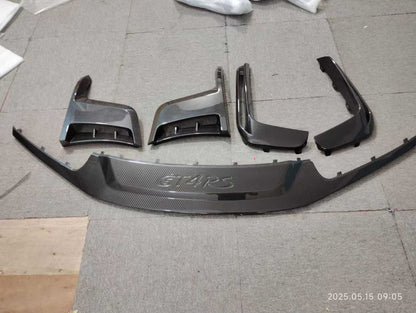 Semi Carbon Fiber GT4 RS Style Front Bumper Upgrade - Porsche 718 Cayman Boxster 2017+