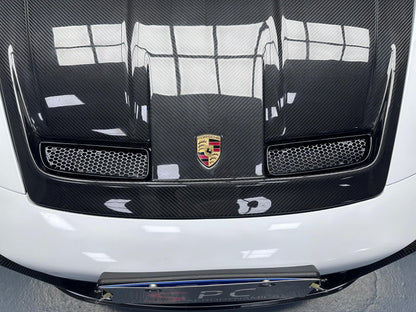 Prepreg Carbon Fiber TEC Style Front Hood Bonnet - Porsche 911 992 Carrera 2020-2024