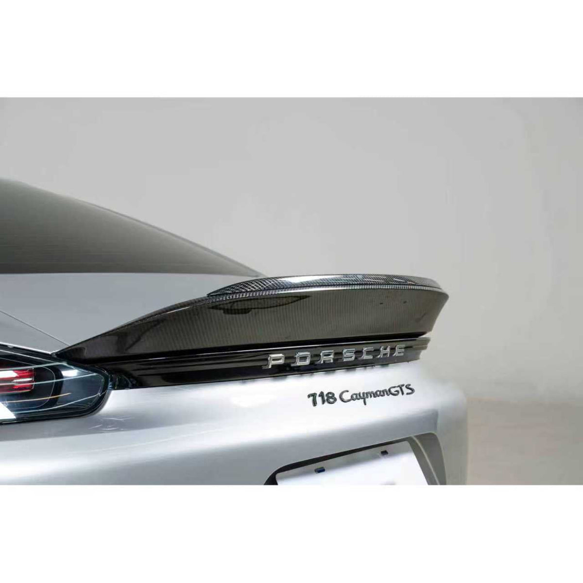 Carbon Fiber RS Style Rear Spoiler with Base - Porsche 718 Cayman S GTS 2017-2023