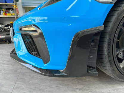 Semi Carbon Fiber GT4 RS Style Front Bumper Upgrade - Porsche 718 Cayman Boxster 2017+