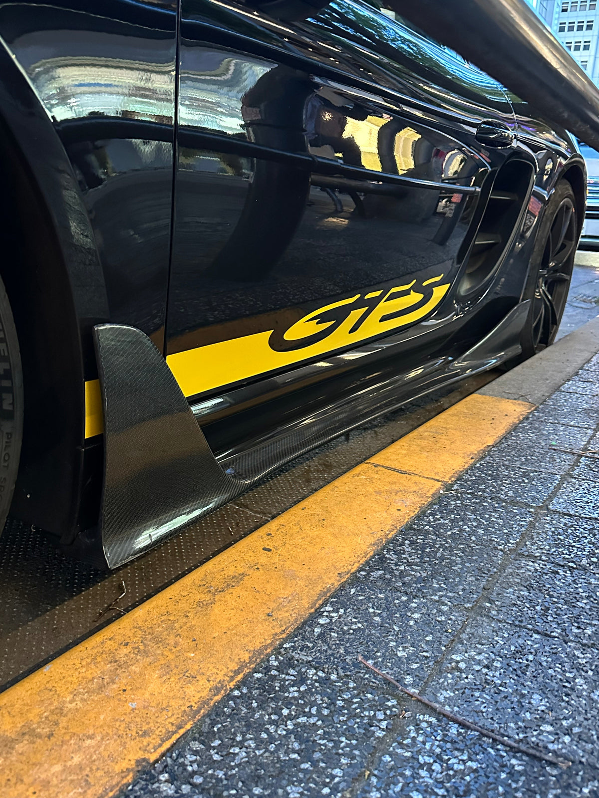 Winglet Carbon Fiber Side Skirts - Porsche 718 Cayman / Boxster 2016-2023