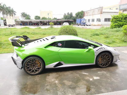 Half Carbon Fiber STO Style Rear Engine Hood Cover - Lamborghini Huracan LP580/LP610/EVO