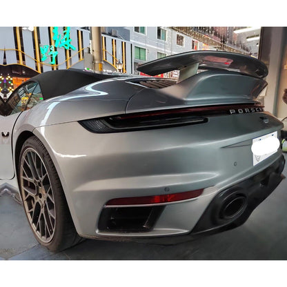 Carbon Fiber Turbo S Style Rear Wing w/ Base - Porsche 911 992 Carrera Cabriolet 2020-2024