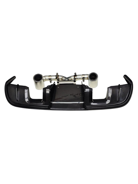 GT4 Style Conversion Carbon Fiber Rear Diffuser - Porsche 718 Boxster / Cayman 2017-2021