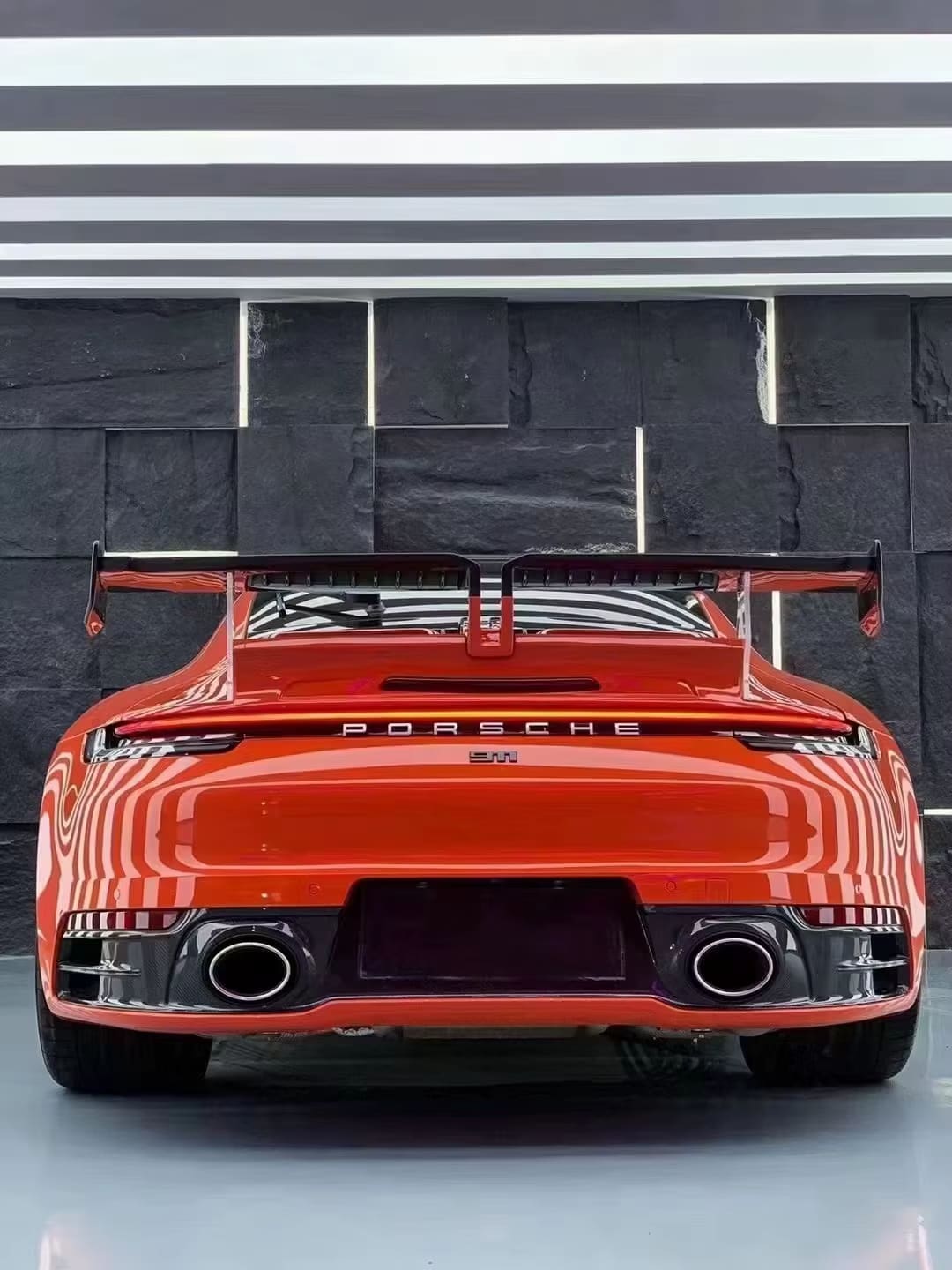 OEM Style Dry Carbon Fiber Rear Diffuser - Porsche 911 992 Carrera 2020-2024