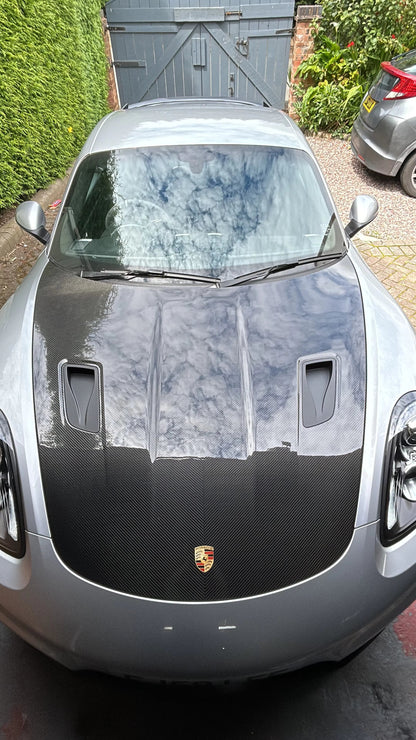 Dry Carbon Fiber GT4 RS Style Hood Bonnet - Porsche 718 Boxster Cayman GT4 GT4 RS 2016-2023
