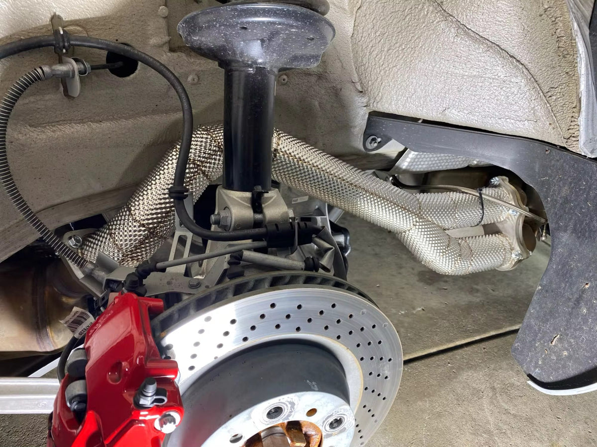 Performance Race High-Flow Catted Downpipes w/ Heatshield - Porsche 718 GT4 GTS 4.0 Spyder 2020-2024