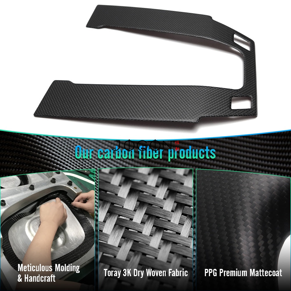 Dry Carbon Fiber Center Console Gear Shift Surround Cover - Porsche 911 992 Carrera / Turbo / Targa / GTS / GT3 / GT3 RS / Dakar 2020-2024