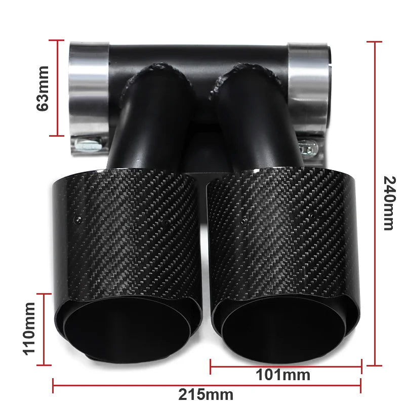 Carbon Fiber Dual Exhaust Tip - Porsche 718 Boxster Cayman 982 2016-2020