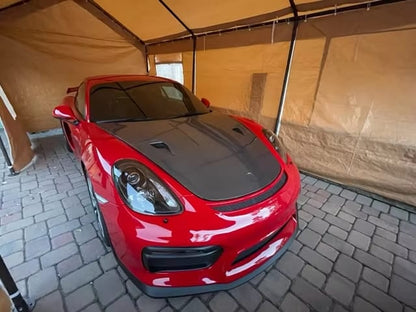 Dry Carbon Fiber GT4 RS Style Hood Bonnet - Porsche 718 Boxster Cayman GT4 GT4 RS 2016-2023