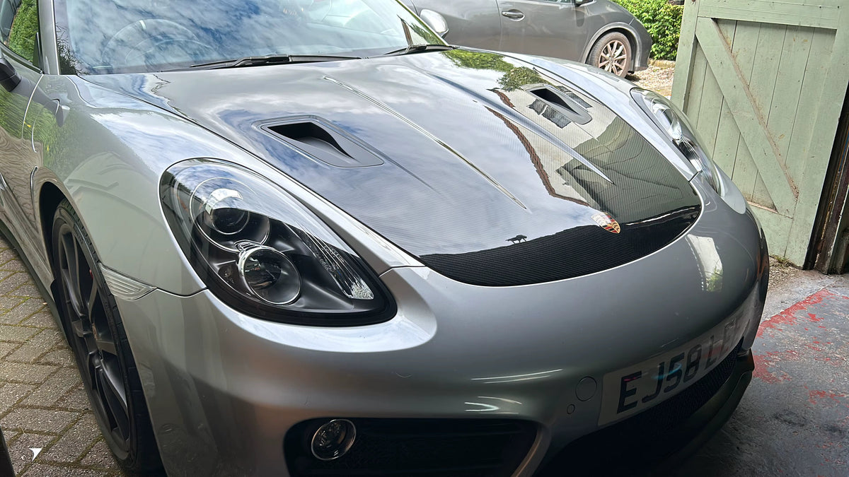 Dry Carbon Fiber GT4 RS Style Hood Bonnet - Porsche 718 Boxster Cayman GT4 GT4 RS 2016-2023