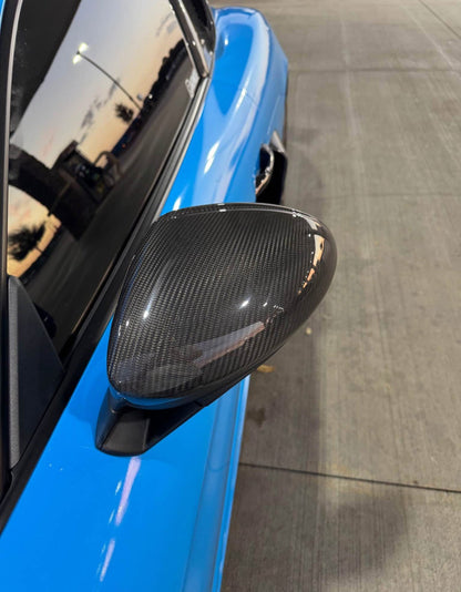 Dry Carbon Fiber Mirror Caps - Porsche 718 Cayman / Boxster 2016-2025