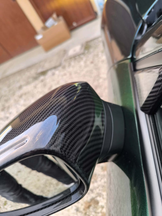 Dry Carbon Fiber Mirror Caps - Porsche 718 Cayman / Boxster 2016-2025